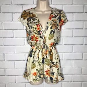 Tropical romper NWOT
